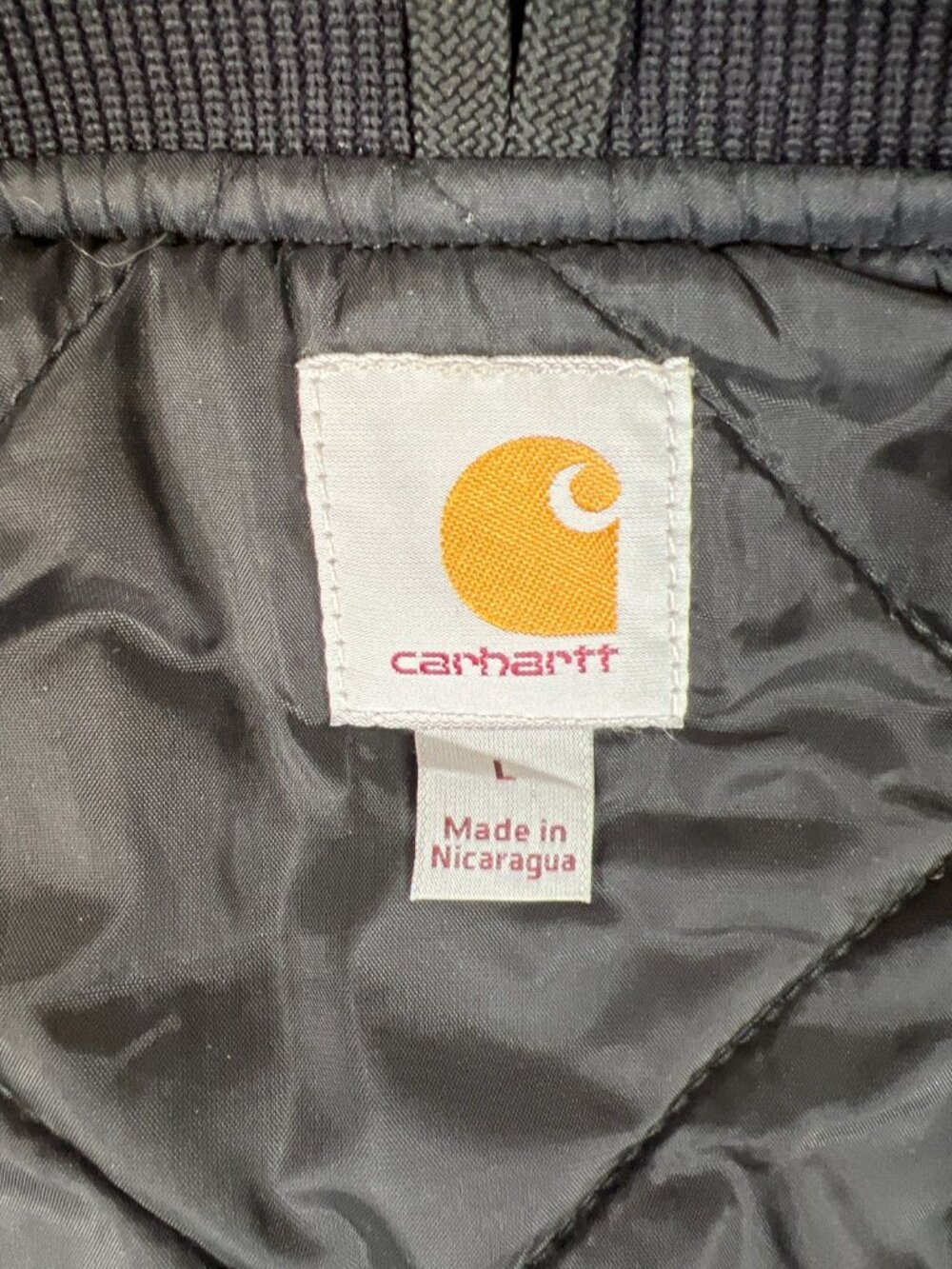 Carhartt Men L V01 Black Duck Quilt Lined Arctic Vest Workwear - Picture 3 of 8
